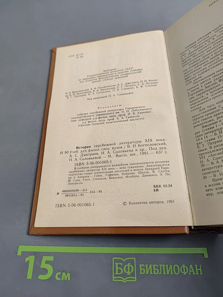 История зарубежной литературы XIX века