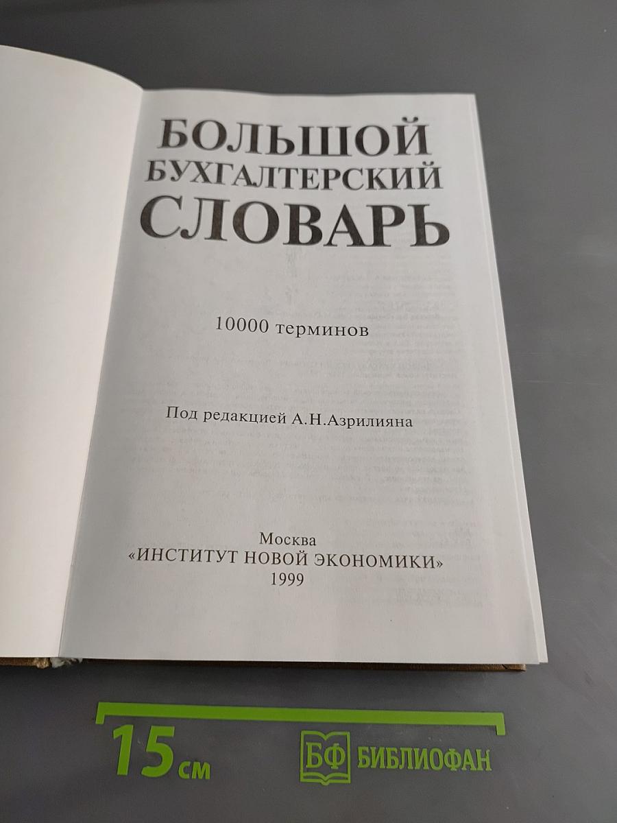 Большой бухгалтерский словарь