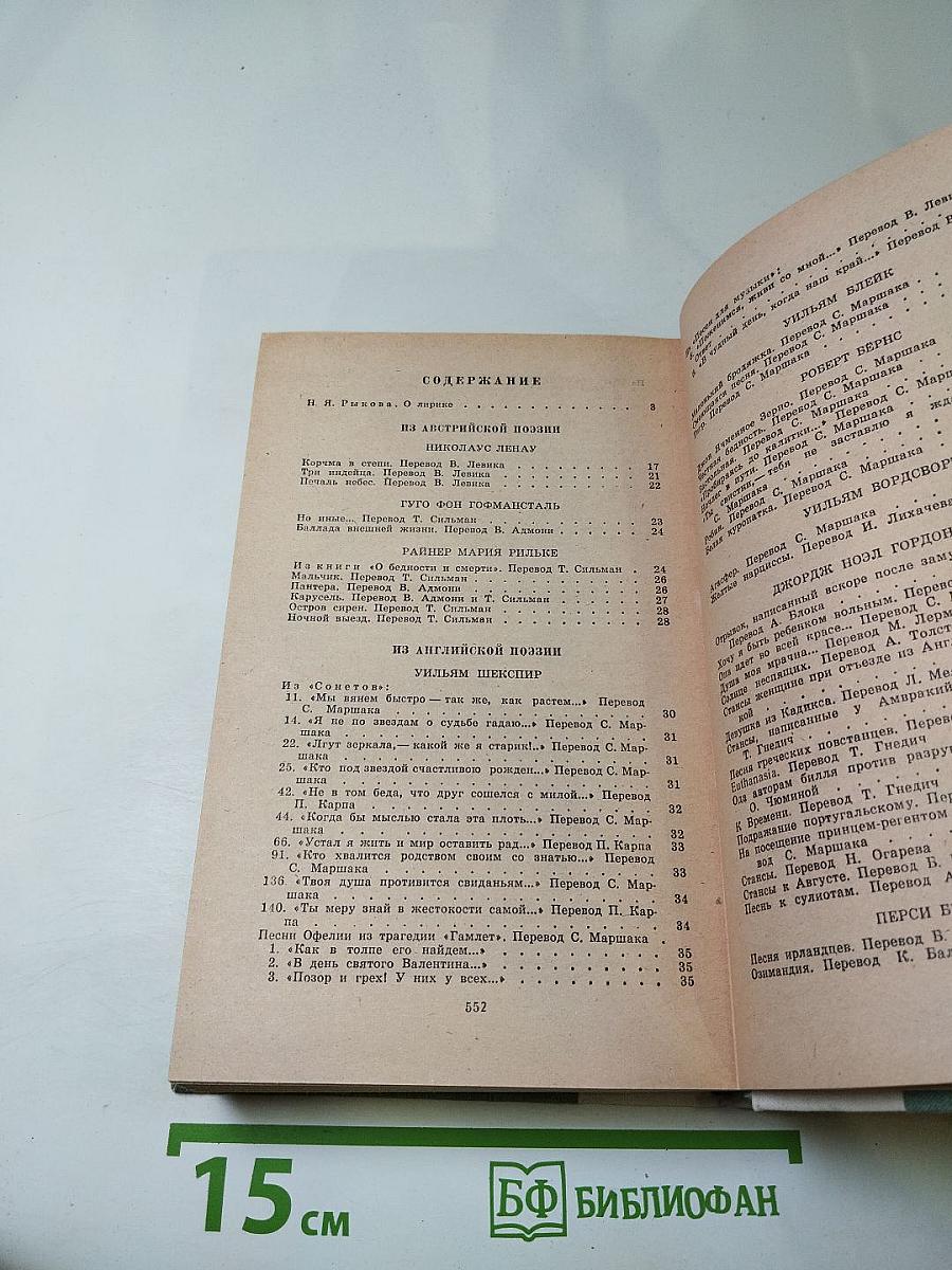 Западноевропейская лирика