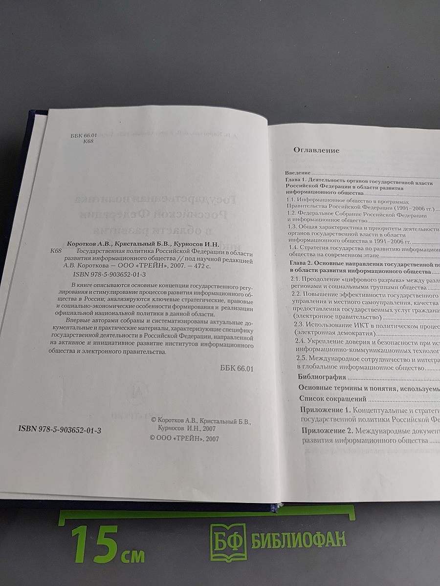 Государственная политика Российской Федерации в области развития информационного общества