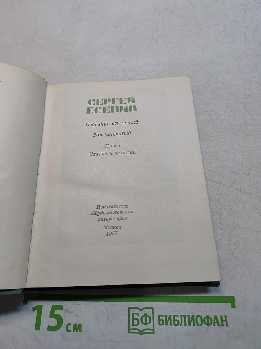 Собрание сочинений. Том четвертый. Проза. Статьи и заметки
