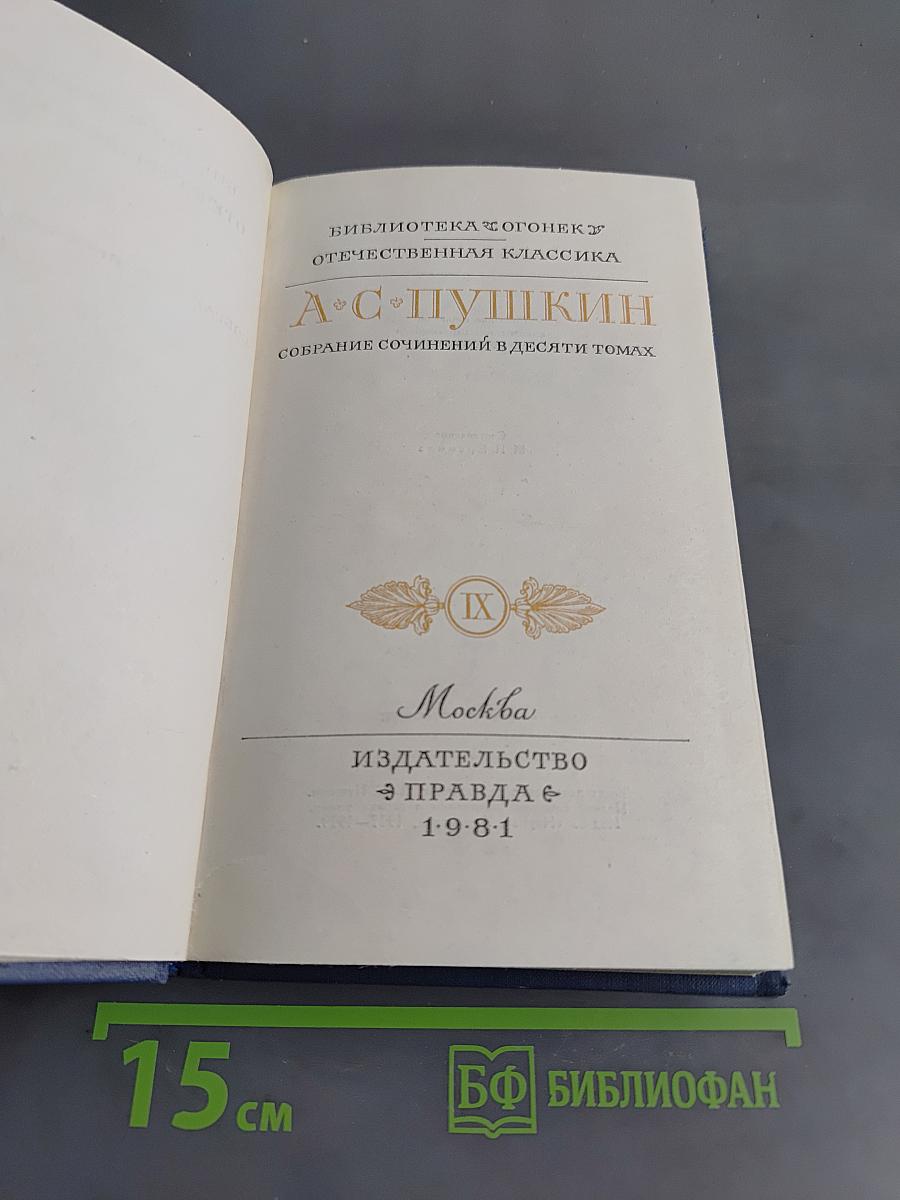 А. С. Пушкин. Собрание сочинений в десяти томах. Том IX. Дневники, воспоминания