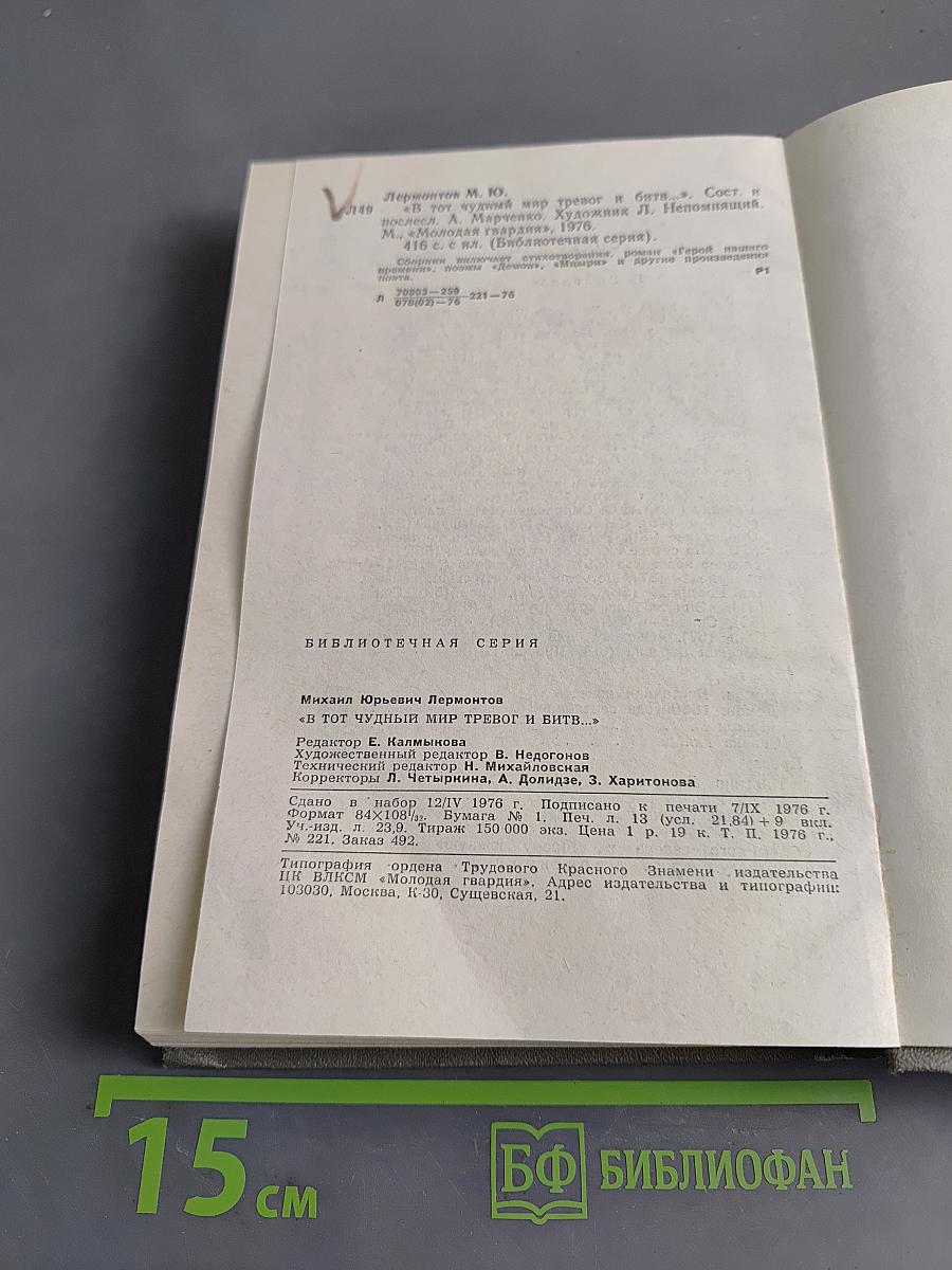 В тот чудный мир тревог и битв...