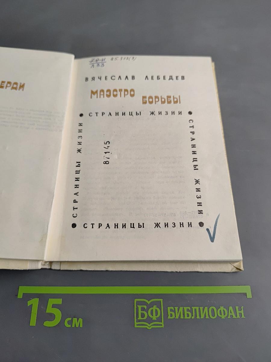 Маэстро борьбы. Страницы жизни