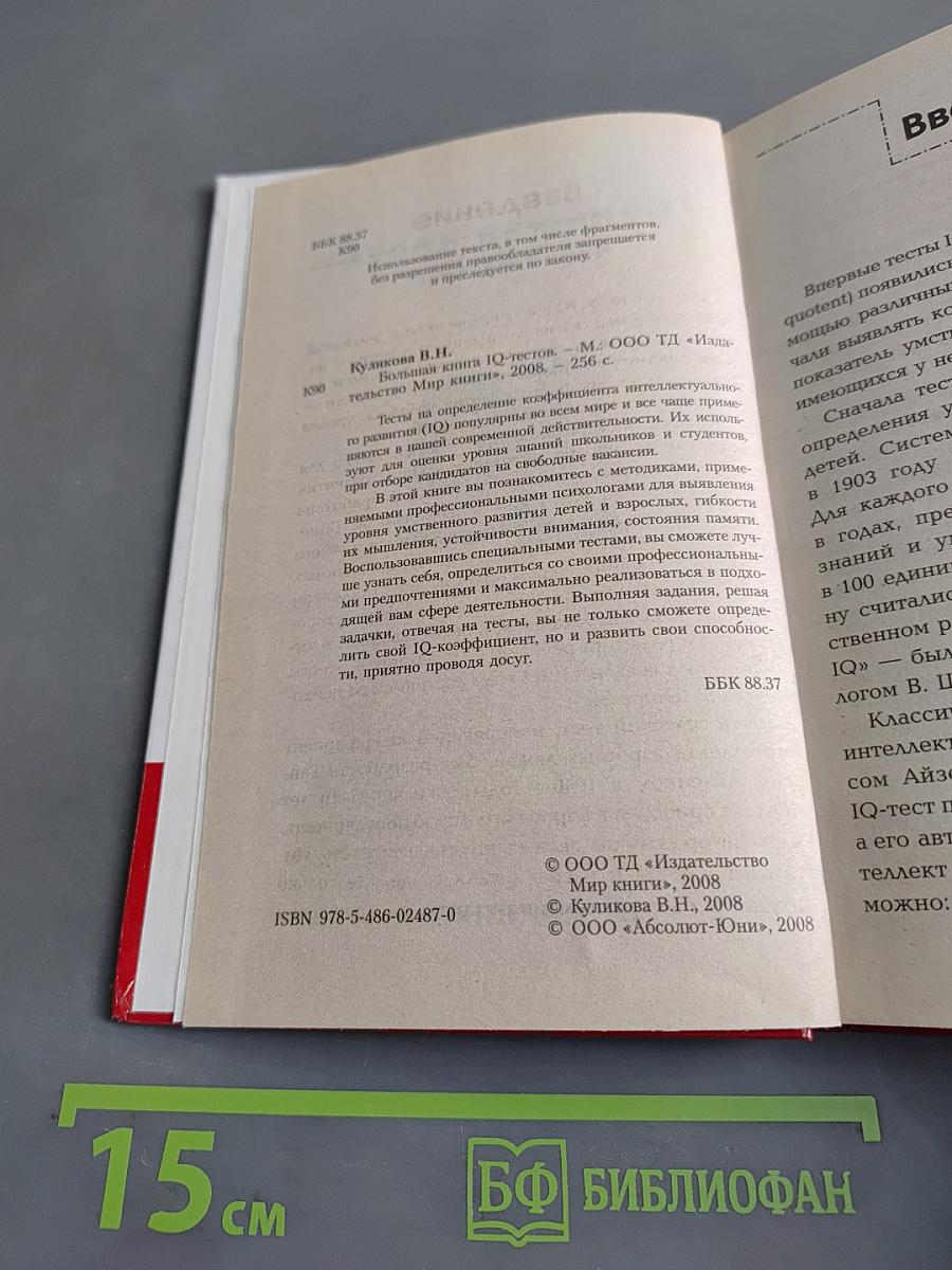 Большая книга IQ-тестов