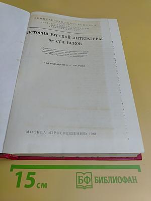 История русской литературы X-XVII веков