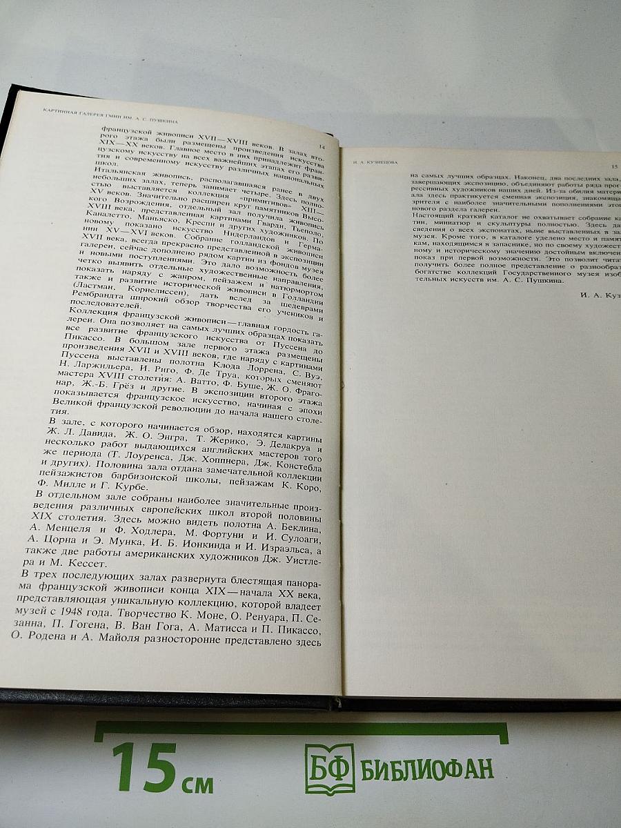 Каталог картинной галереи Государственного музея изобразительных искусств имени А.С. Пушкина
