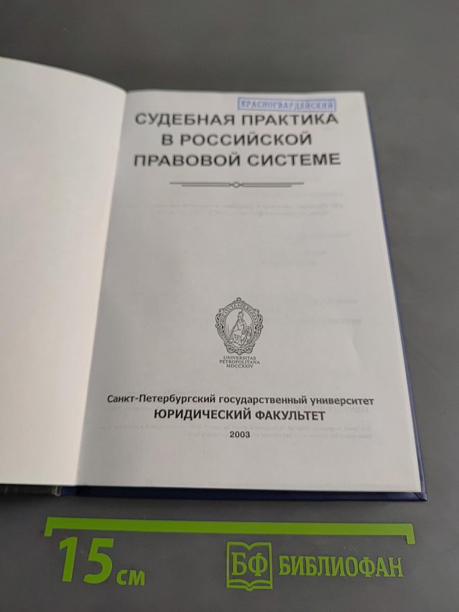 Судебная практика в российской правовой системе