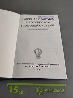Судебная практика в российской правовой системе