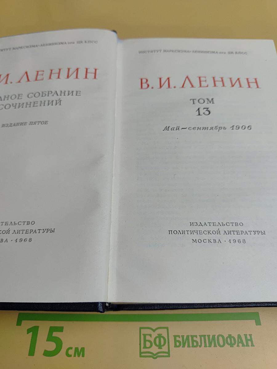 Полное собрание сочинений. Издание пятое. Том 13. Май — сентябрь 1906