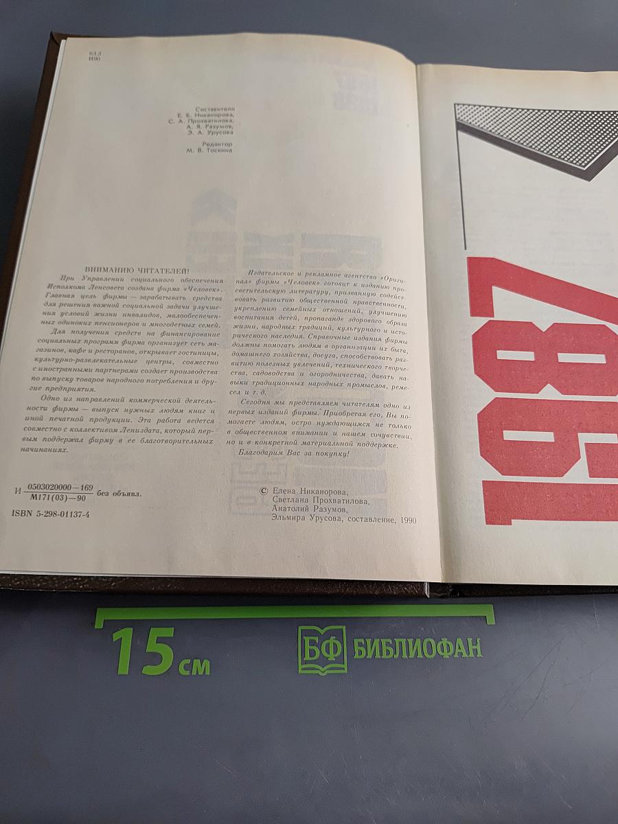 История без «белых пятен» 1987–1988 гг.