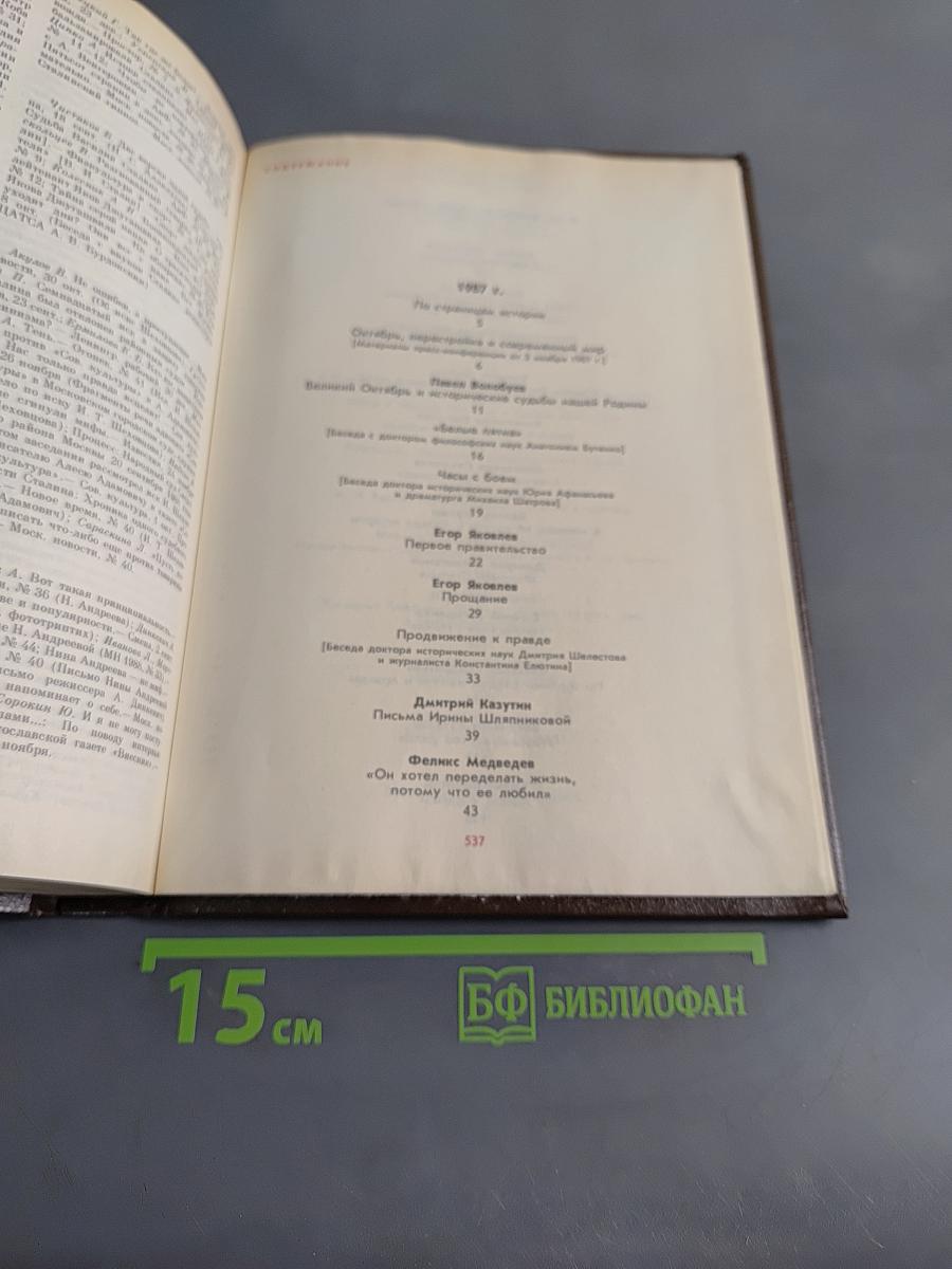 История без «белых пятен» 1987–1988 гг.
