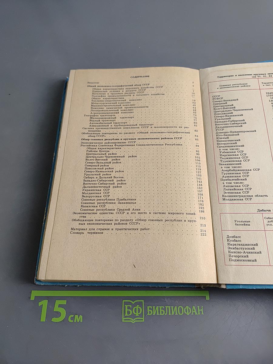 Экономическая география СССР, 8 класс