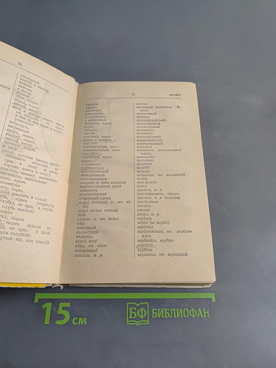 Орфографический словарь для учащихся средней школы