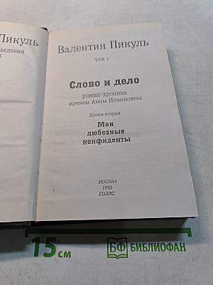 Слово и дело. Книга вторая. Мои любезные конфиденты