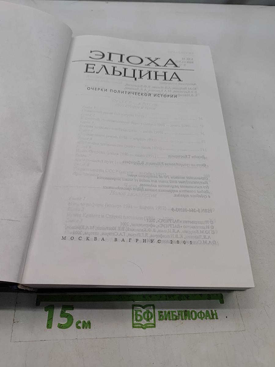 Эпоха Ельцина. Очерки политической истории