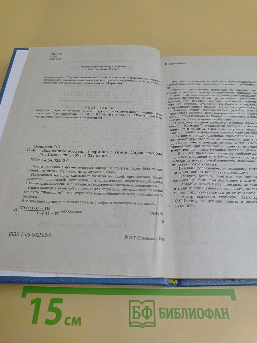 Важнейшие понятия и термины в химии. Краткий справочник