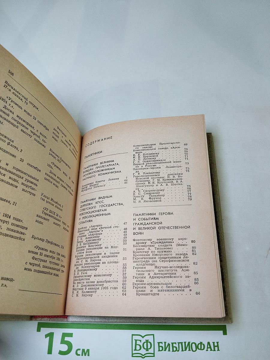 Памятники и мемориальные доски Ленинграда