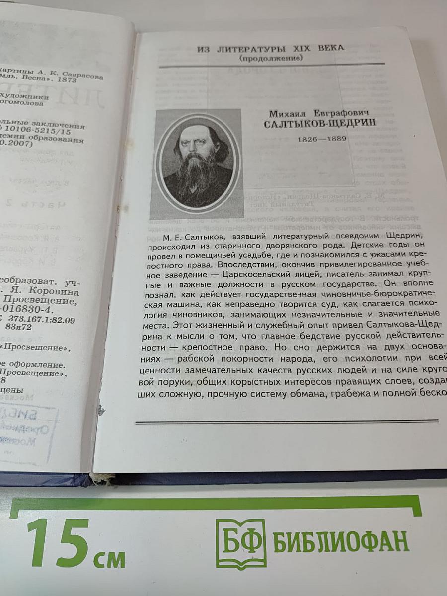 Литература. 8 класс. Часть 2