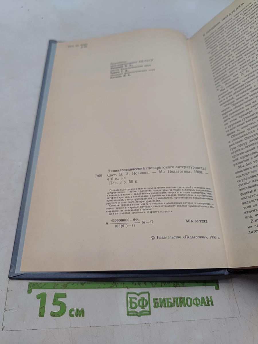 Энциклопедический словарь юного литературоведа