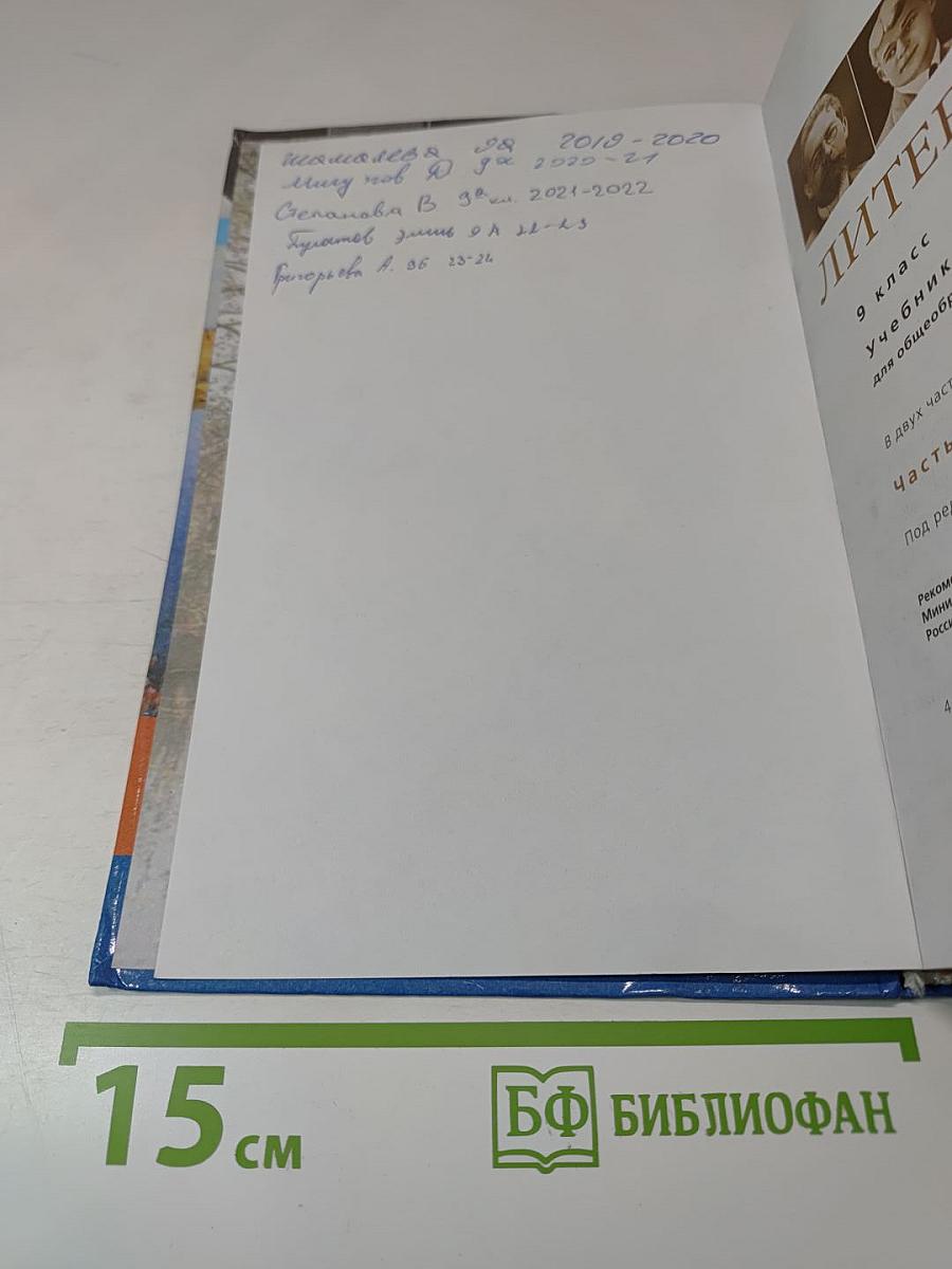 Литература. 9 класс. Часть 2