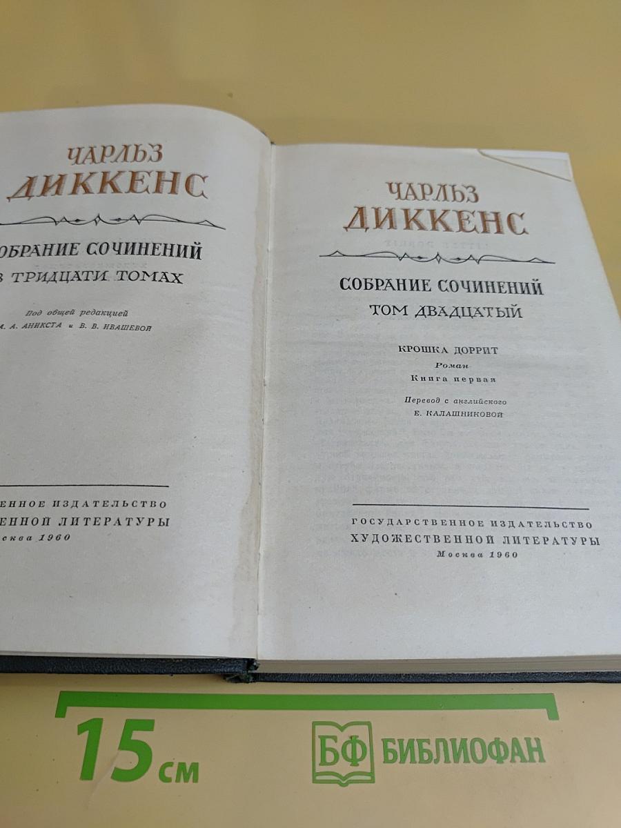Собрание сочинений в тридцати томах. Том двадцатый. Крошка Доррит. Роман. Книга первая