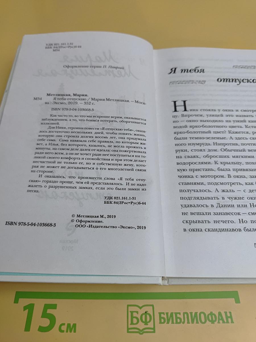 Я тебя отпускаю