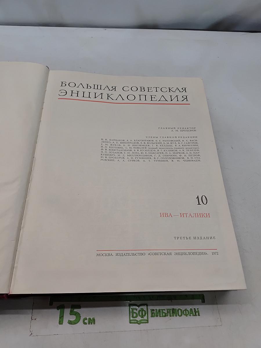 Большая Советская Энциклопедия. Том 10. Ива — Итальянцы