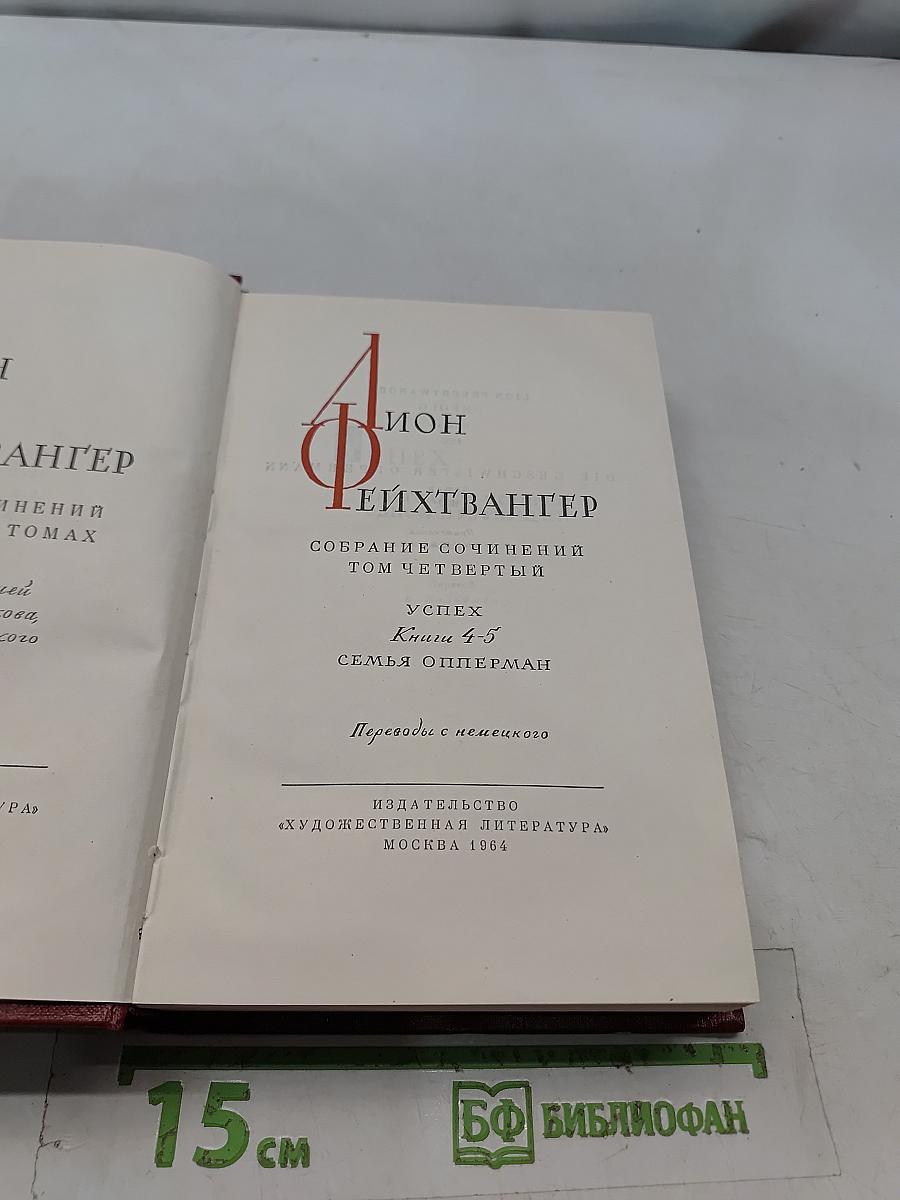 Собрание сочинений. Том четвертый. Успех. Семья Опперман