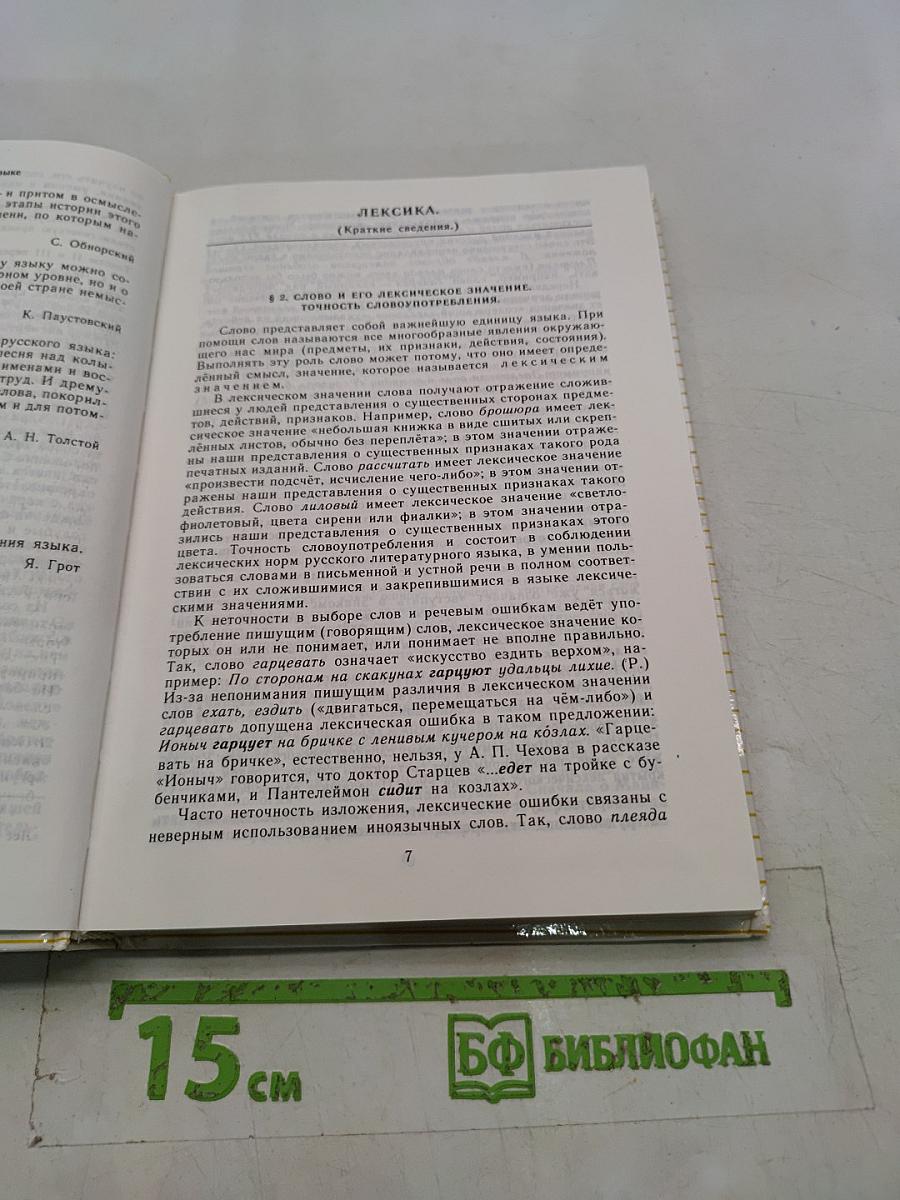Пособие для занятий по русскому языку в старших классах