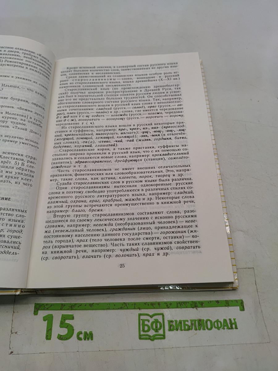 Пособие для занятий по русскому языку в старших классах
