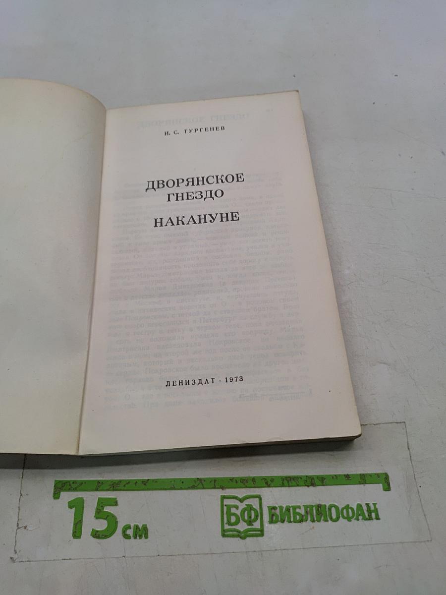Дворянское гнездо. Накануне