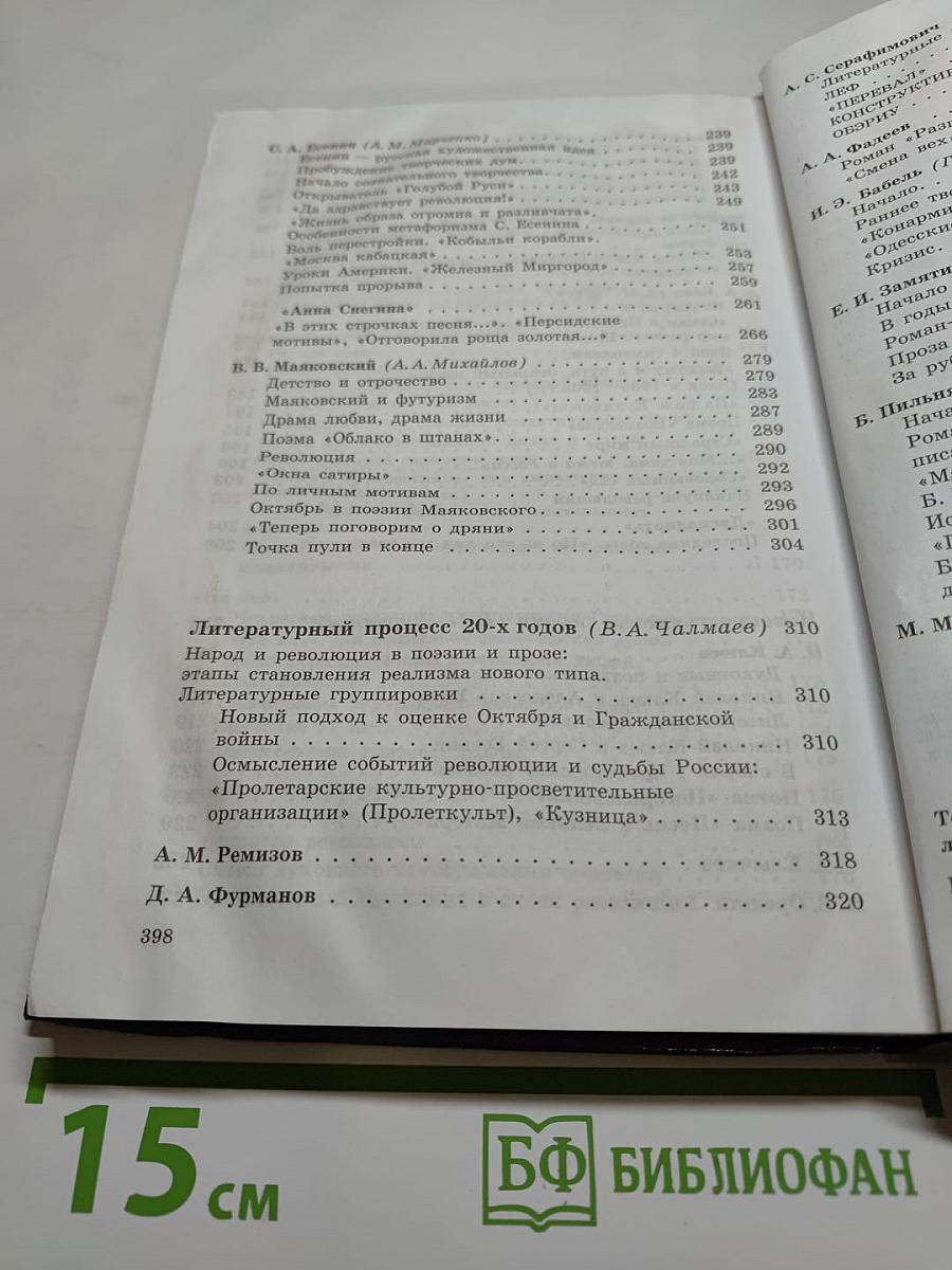 Литература, 11 класс, Часть 1