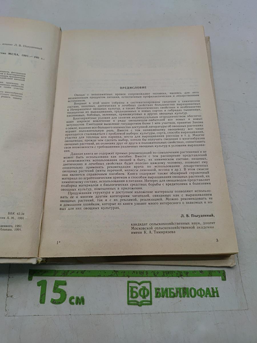 Целебные овощные растения