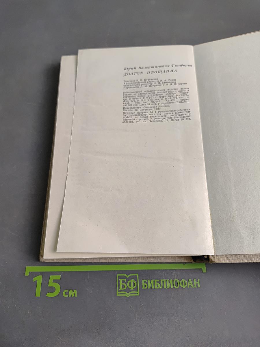 Долгое прощание
