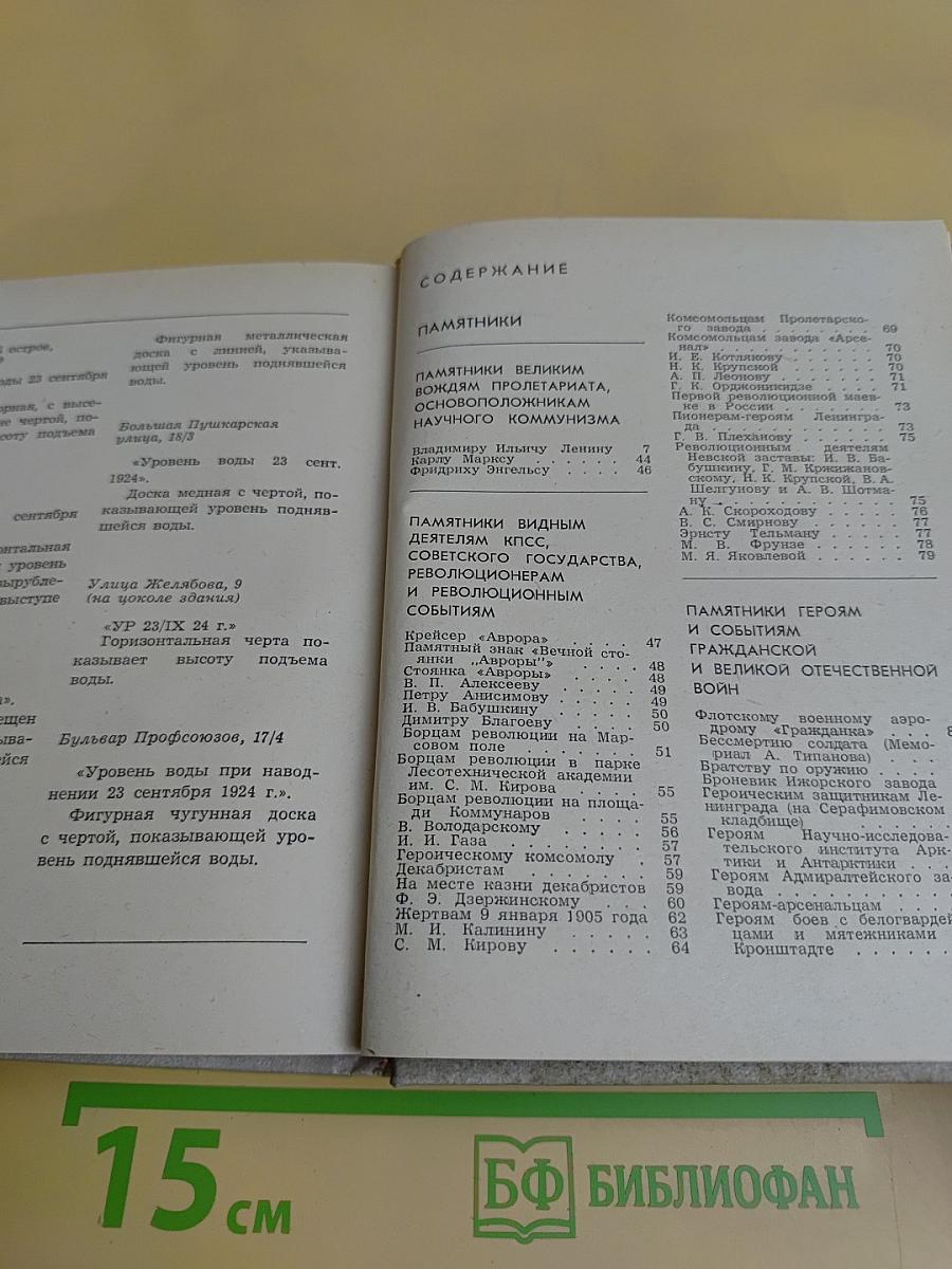 Памятники и мемориальные доски Ленинграда