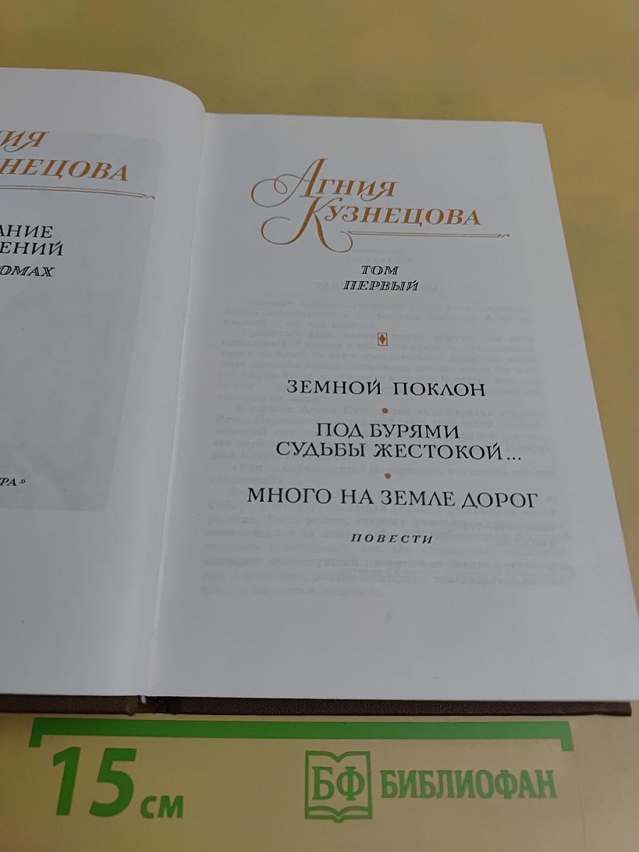 Агния Кузнецова. Том первый. Земной поклон. Под бурями судьбы жестокой... Много на земле дорог. Повести