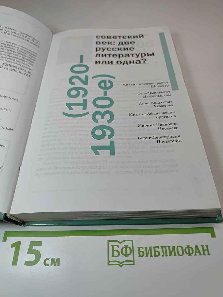 Литература. 11 класс. В двух частях. Часть 2