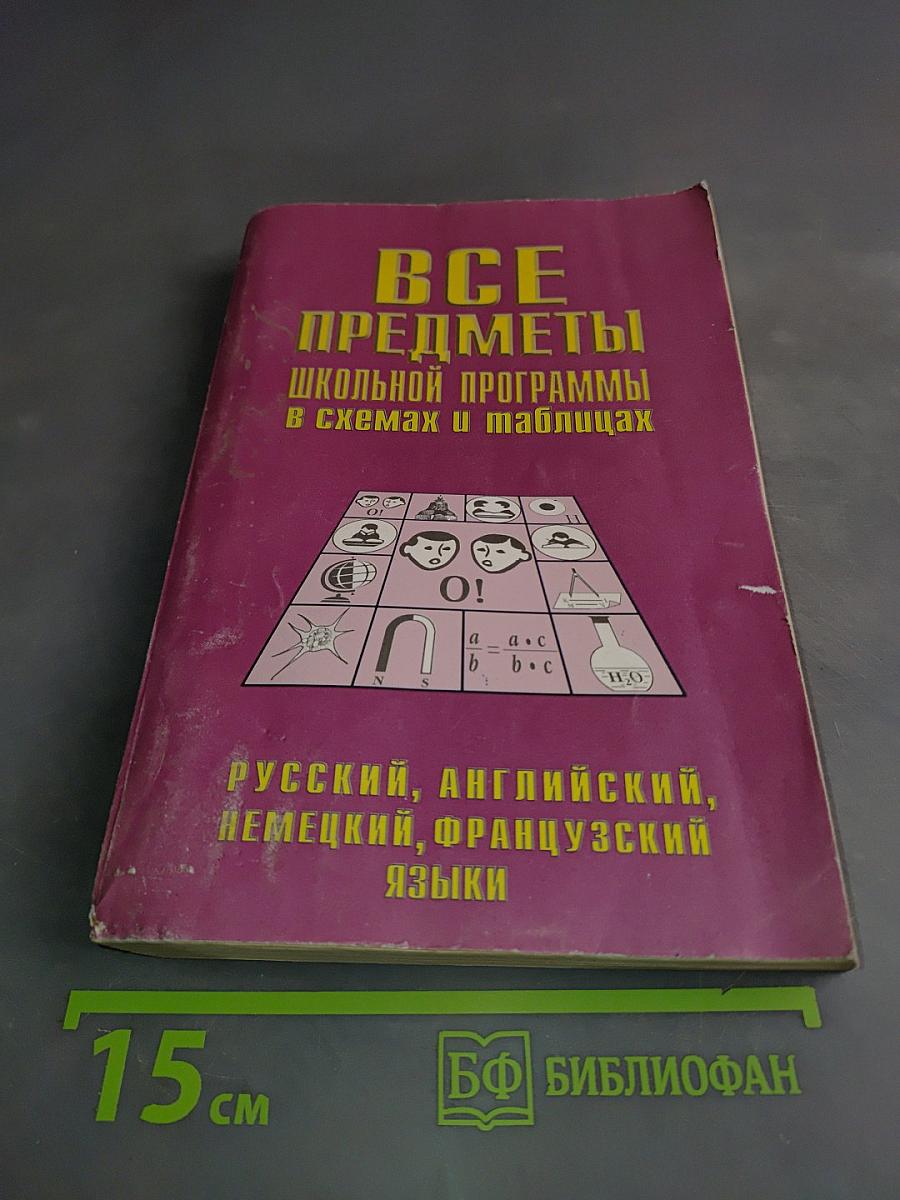 Все предметы школьной программы в схемах и таблицах. Русский, английский, немецкий, французский языки