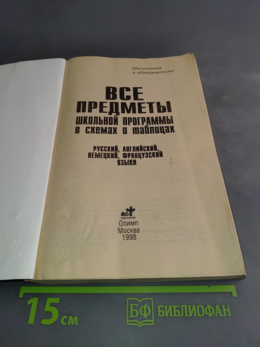 Все предметы школьной программы в схемах и таблицах. Русский, английский, немецкий, французский языки