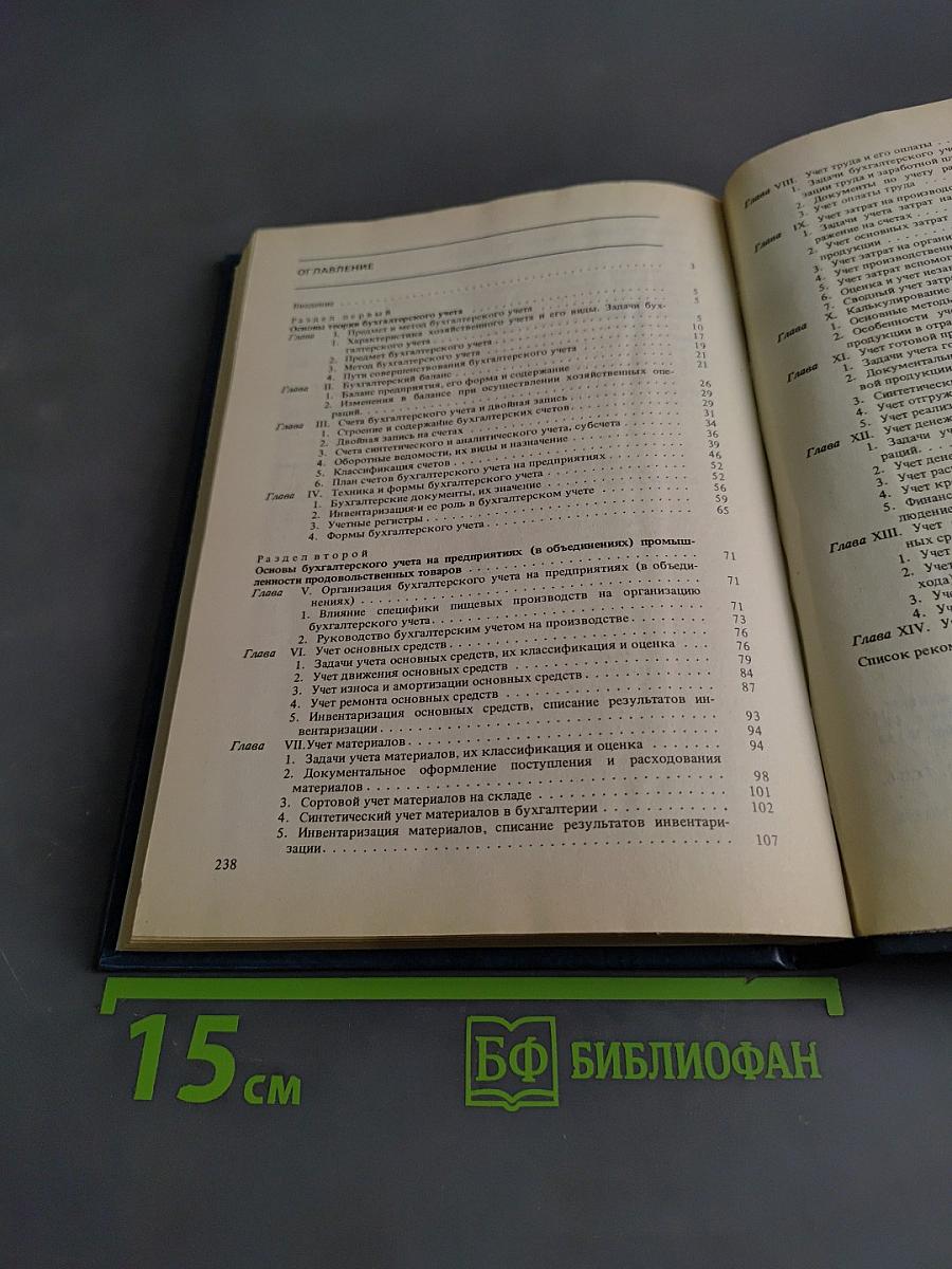 Бухгалтерский учет на предприятиях промышленности продовольственных товаров