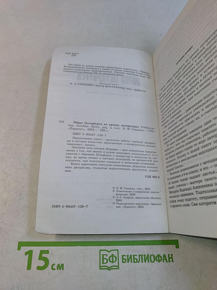 Образ Петербурга на уроках литературы