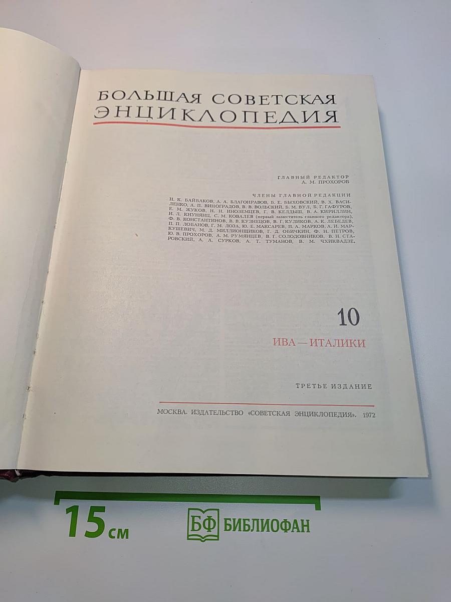 Большая Советская Энциклопедия. Том 10. Ива - Италийки