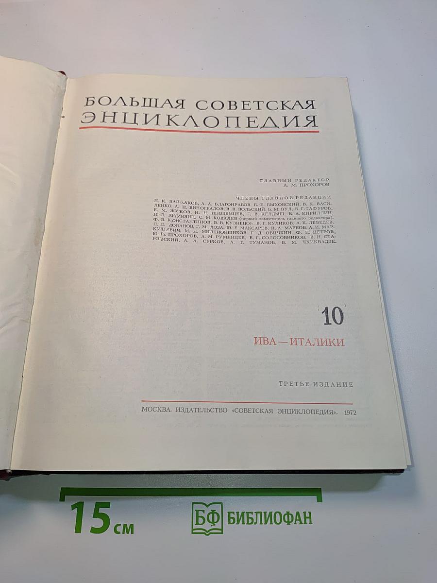 Большая Советская Энциклопедия. Том 10. Ива - Италики