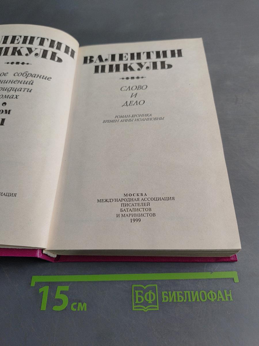 Слово и дело. Роман-хроника времен Анны Иоанновны