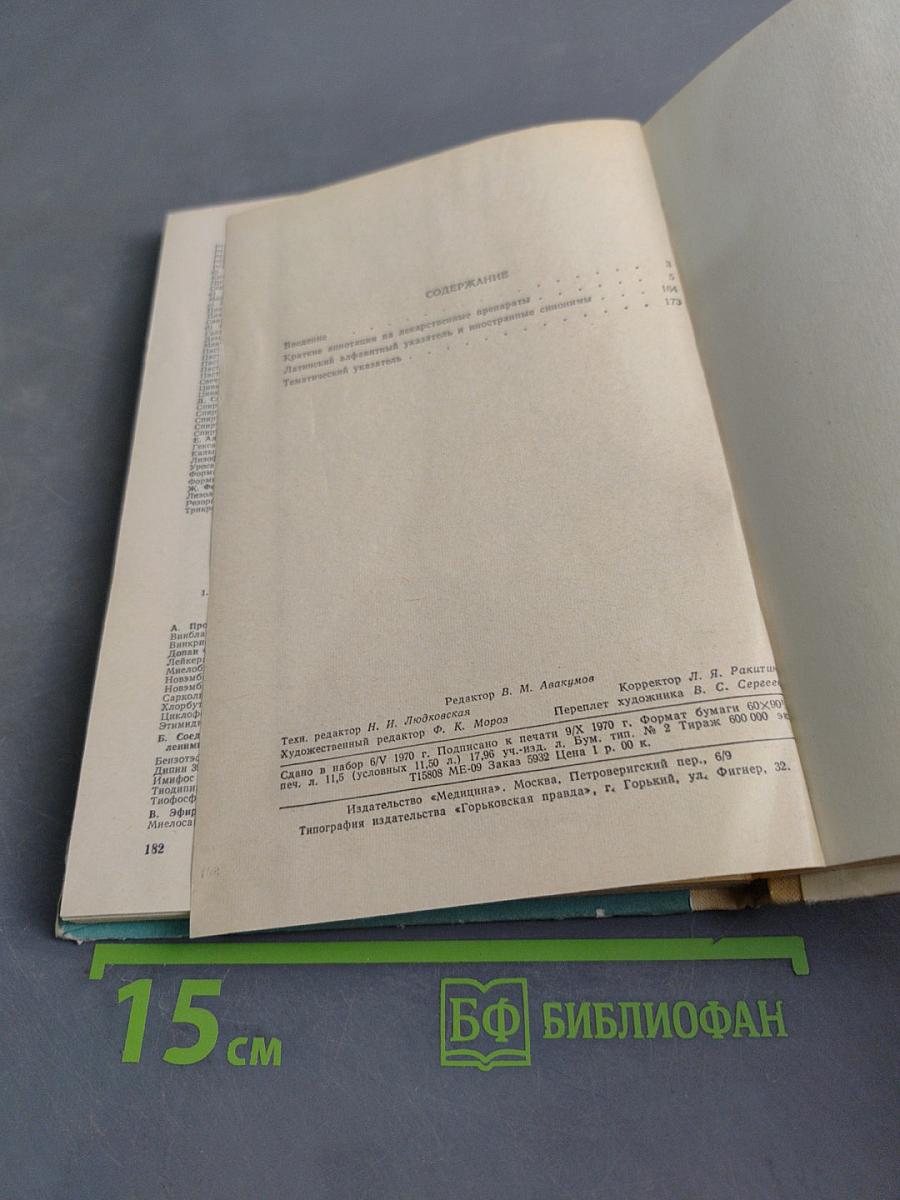 Справочник лекарственных препаратов, рекомендованных для применения в СССР, выпускаемых отечественной промышленностью и закупаемых по импорту