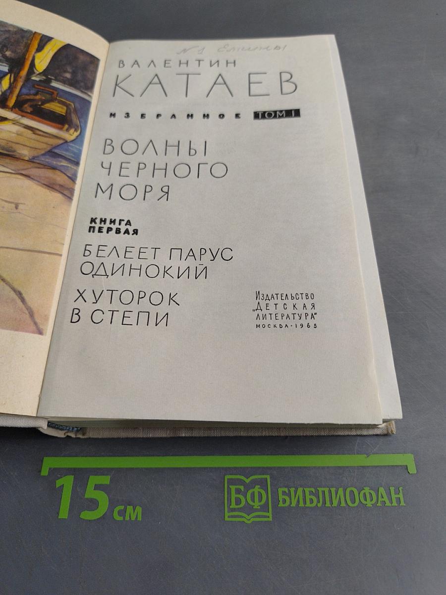 Избранное. Том 1. Волны черного моря. Книга первая. Белеет парус одинокий. Хуторок в степи