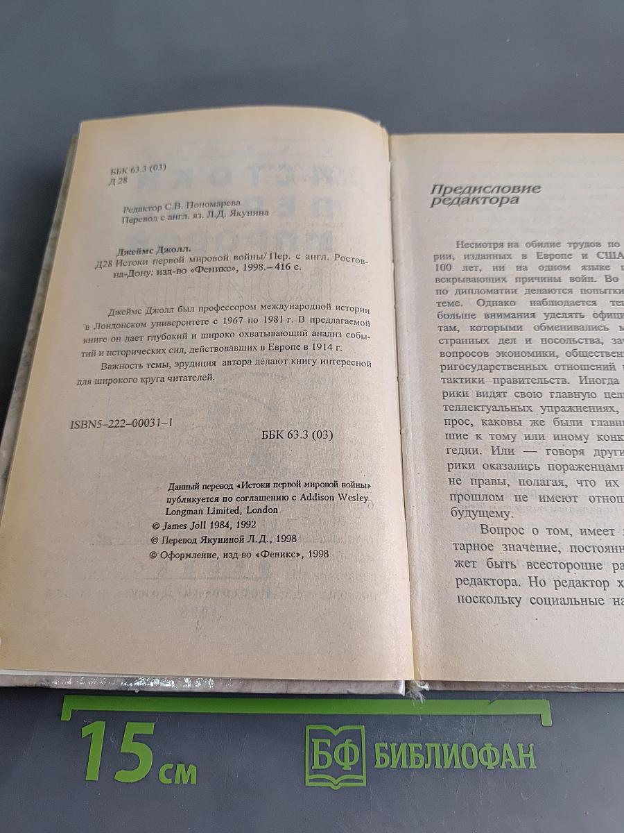 Истоки Первой мировой войны