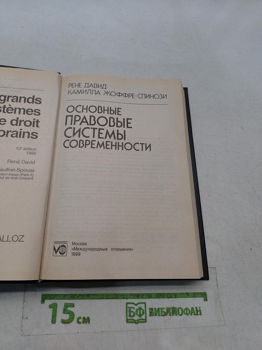 Основные правовые системы современности