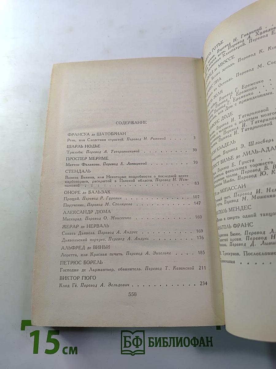 Французские повести и рассказы XIX века